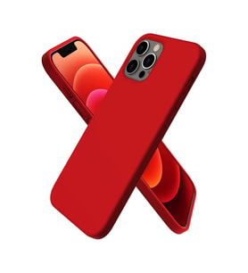 Iphone 12 Kılıf First Silikon - Koyu Kırmızı