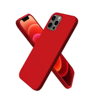 Iphone 12 Kılıf First Silikon - Koyu Kırmızı