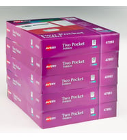 Avery Two-Pocket Klasör, Koyu Mavi, Fall 5 Adet 5 Pack (Standart)