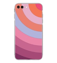 Apple iPhone 8 Plus Uyumlu Kamera Korumalı Tıpalı Kapak Renk Cümbüşü Tasarımlı Şeffaf Kılıf