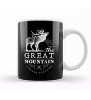 Retro Animal Stag Great Mountain Vintage Clothing White Kupa Bardak Porselen