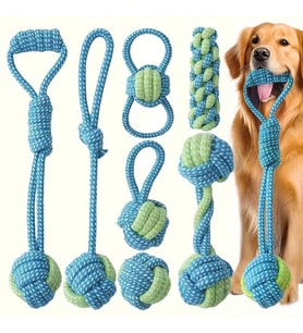 Valkyrie 7 Parça Köpek Halat Oyuncak Seti Isırma Çekiştirme Eğitim Toplu İp Oyuncağı