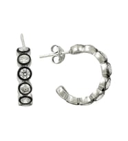 Söğütlü Silver zirkon taşlı halka kupe