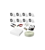 Hikvision Colorvu 8li 2mp Set Gece Renkli Sesli Görüntü 1tb HDD (Beyaz)