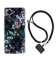 Huawei Nova Y70 Y90 Nova 9 SE  Kılıf Boyun Askılı Silikon Great Flowers 1304