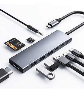 ALLY 9 İn1 Type C Hub 4k 30hz Hdmi Usb 3.0SdPD Adaptör-(5775) - SSSSSS4794-3990