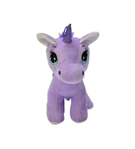 Peluş Pony At 30 Cm - Mavi Su Dünyası (Mor)