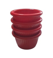 Adalinhome 1. Kalite Polikarbon Kırılmaz Sosluk / Reçellik /Minimal Kase 4'lü (Kırmızı)