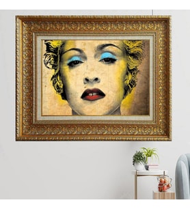 Altın Çerçeveli Paspartulu Tablo v25 (Gold)