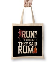 Run I Thought They Said Rum Funny Runner Pun Bez Çanta Uzun Saplı