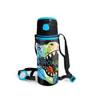 Coral High Kids Gri Dinozor Desenli Pipetli Alüminyum Matara 600 ml 11944