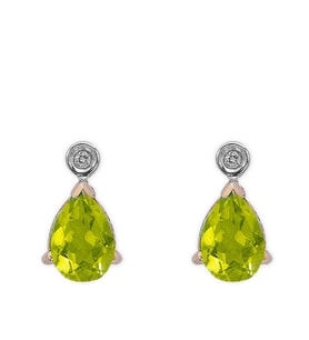 Damla Peridot Pırlanta Küpe
