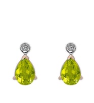 Damla Peridot Pırlanta Küpe