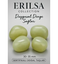 Sertifikalı Doğal Yeşim Taşı Kütle 30-35 mm – Duygusal Denge, Huzur ve Şifa Taşı (Çok Renkli)