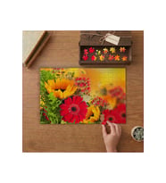 Rengarenk Çiçekler Tasarımı 240 parça Ahşap Puzzle Ahşap Kutuda MP04953