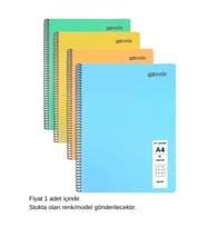 FLEX Pastel Defter A4 40 Yaprak Kareli 1 Adet