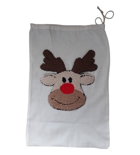 Hediyedelisi Yılbaşı Süsü Punch İşleme Hediye Kesesi 28cm x 41 cm