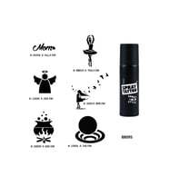 Hayal Gücü Modelleri Spray Tattoo Geçici Dövme Seti Dark Siyah Sprey