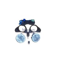 TOYOTA YARIS- 00/02; SİS LAMBASI SAĞ/SOL SET 2 PARÇA YUVARLAK (ÇERÇEVE/ROLE/DÜĞME/TESİSAT KOMPLE 812
