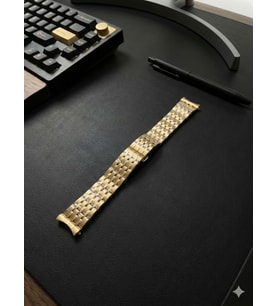 20MM ÇAPINDA UCU KAVİSLİ GOLD RENK ÇELİK SAAT KORDONU