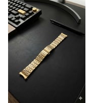 20MM ÇAPINDA UCU KAVİSLİ GOLD RENK ÇELİK SAAT KORDONU