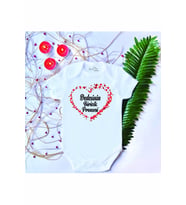 Unisex Bebek Baskılı Dedesinin Biricik Prenses %100 Pamuklu Çıtçıtlı Body Zıbın