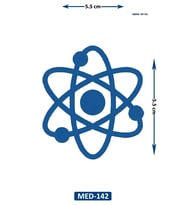 Atom Sembolü 5 cm Minimal geçici Dövme Yarı Kalıcı Geçici Dövme