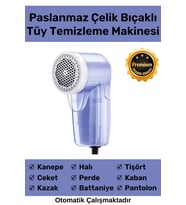 Özel Şarjlı Kablolu Tiftik Kazak Tüy Toz Takım Elbise Halı Otomatik Mavi Tüy Temizleme Makinesi