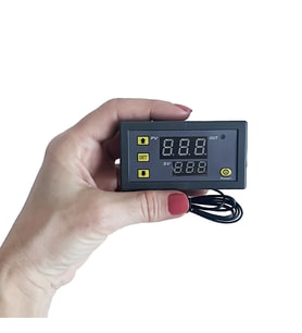 Dijital Sıcaklık Kontrol Termostatı Çift Ekranlı 12V