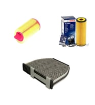 Bosch Filtre Bakım Seti Mercedes C200 W204 2008-2014 Benzinli Hava + Yağ f. + Polen Filtre Sardes