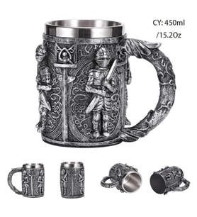 Şövalye Temalı  3D Kupa Bardak