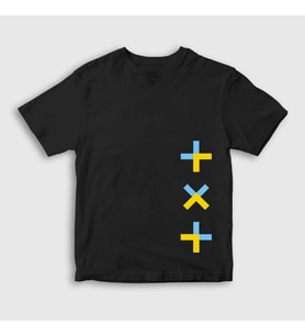 Presmono Unisex Çocuk Siyah Logo Tomorrow X Together Txt T-Shirt 533017tt