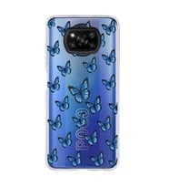 Poco X3 Pro Uyumlu Kelebek Desenli Şeffaf Telefon Kılıfı