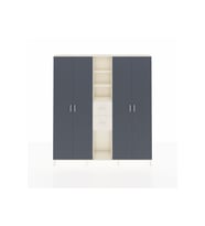 Arges Dolap 15 Raflı 2 Çekmeceli 4 Kapaklı 220x30x243 Aytaşı-Antrasit/Aytaşı