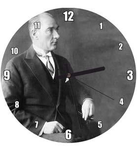 Cakatablo Atatürk Smokinli Modern  Duvar Saati