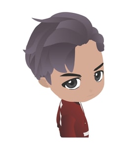Bts Rm Mic Drop Chibi Tablo Ahşap Poster Dekoratif Kod2334