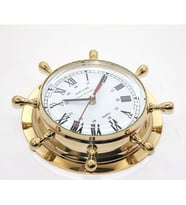 Ship's Time Rickmer & Rickmers / Tamamı Pirinç Dümen Tasarımlı Duvar Saati