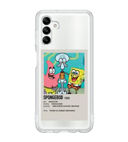 Samsung Galaxy A04S Uyumlu Sunger Bob Minimalist Poster Desenli Şeffaf Telefon Kılıfı