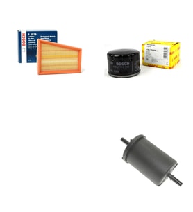Bosch Filtre Bakım Seti Renault Laguna II 2.0 F4R 135 Beygir 2002-2007 Hava + Yağ f. + Yakıt Filtre Bosch