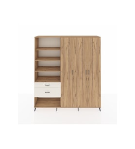 Hyperion Dolap 16 Raflı 2 Çekmeceli 3 Kapaklı 220x44x243 Çam-Çam/Aytaşı