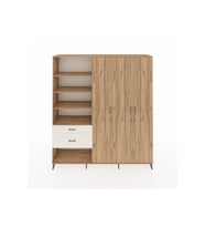 Hyperion Dolap 16 Raflı 2 Çekmeceli 3 Kapaklı 220x44x243 Çam-Çam/Aytaşı
