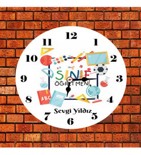 Sınıf Öğretmeni İsimli Kişiye Özel Saat