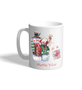 Grafilli Design Kişiye Özel Yılbaşı Tasarımlı Kupa Bardak 07