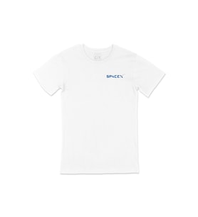 Spacex Cep Logo Tasarımlı Beyaz Tişört