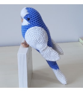 Amigurumi Kuş Muhabbet Kuşu Koyu Mavi