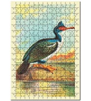 Cakapuzzle Throated Kuş Görseli Puzzle Yapboz MDF (Ahşap) (120 Parça)