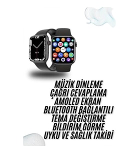 Mey İthalat® Plastik Kordonlu Kalp Atışı Uyku Takibi ve Çağrı Cevaplayabilen Akıllı Saat