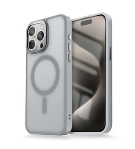 Coverzone Apple iPhone 14 Pro ile uyumlu Arkas? Mat Transparan Buzlu Magsafe ile uyumlu Kamera �?k?nt? 2mm Korumal? Impact Matte Protect?on K?l?f Titanyum