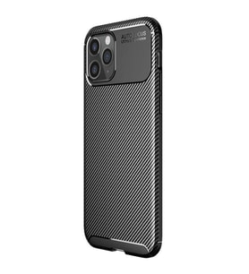Apple iPhone 12 PRO Karbon Görünümlü Koruma Siyah Silikon Kılıf