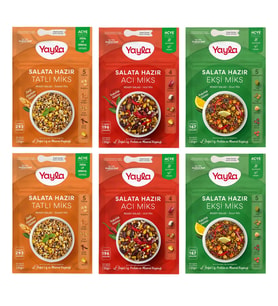 Yayla Hazır Salata Mix 120 gr Acı Tatlı Ekşi 6 lı Karma Paket